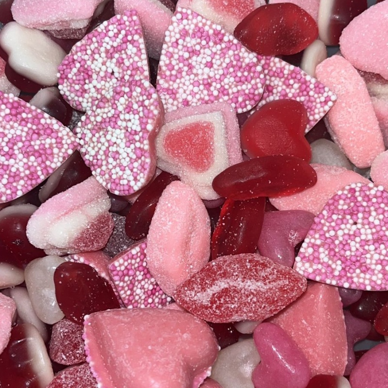 St Valentine's Love Hearts Lips Pick & Mix Sweets Gift Bag 600g